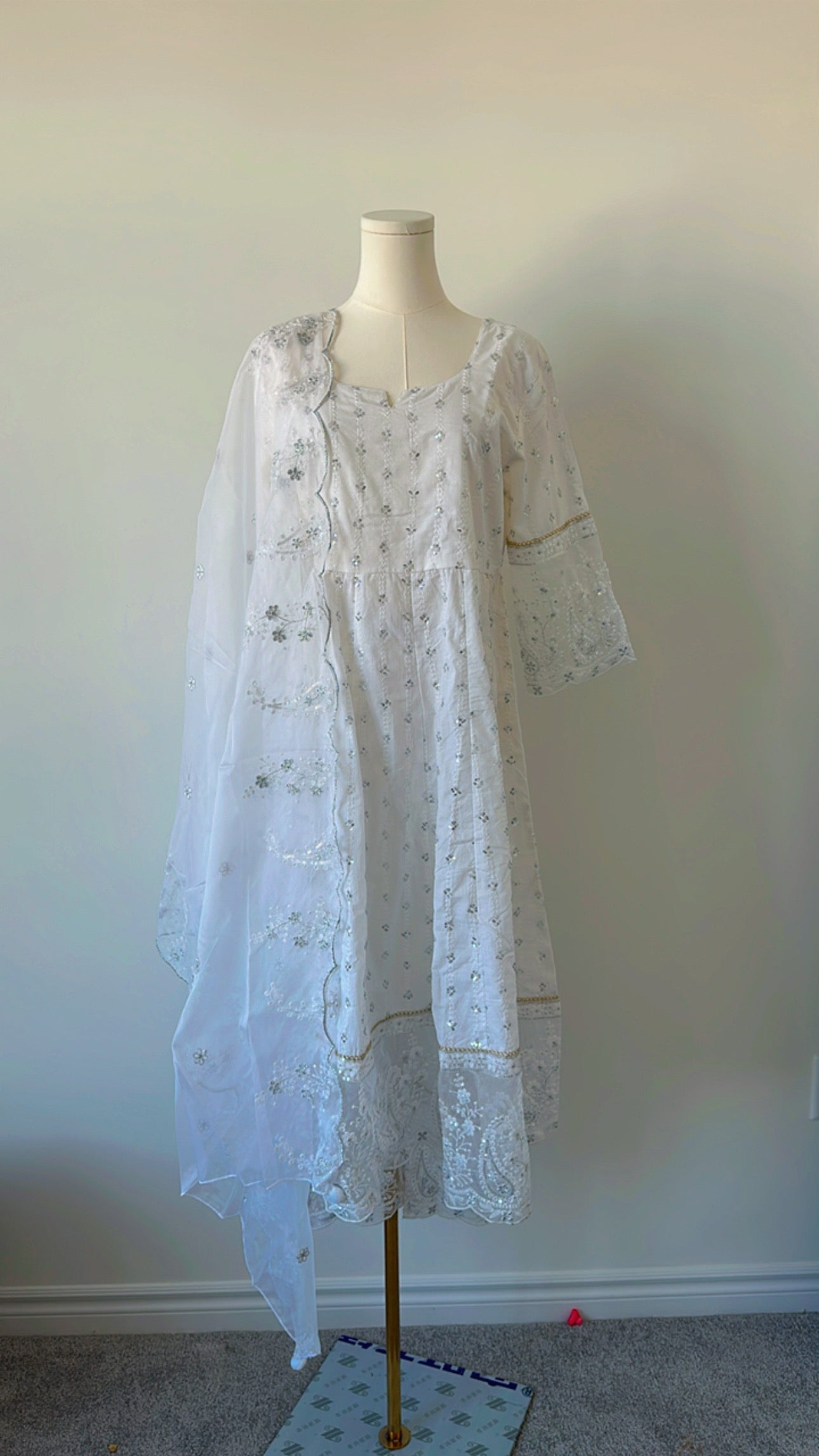 Silver Snowflake Anarkali