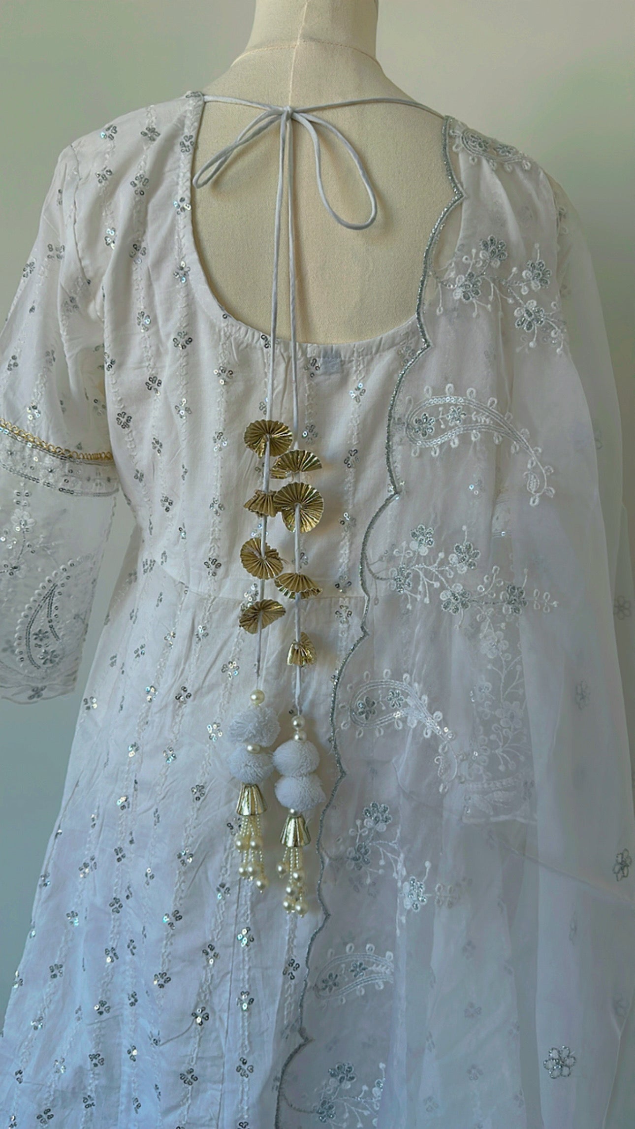Silver Snowflake Anarkali