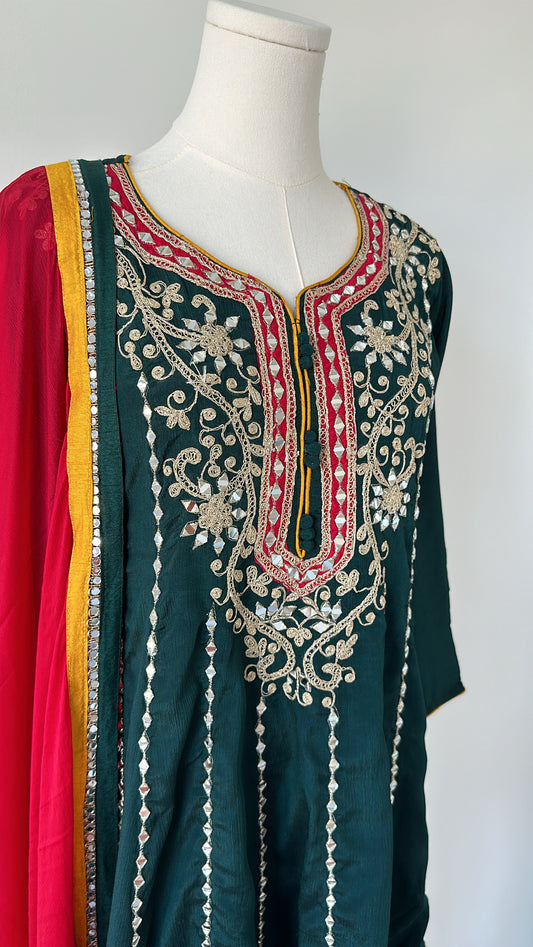 Emerald Ruby Gota Suit